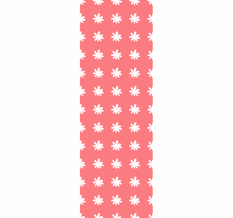tapety na stenu kvety červeno-biely kvetinový vzor - Tenstickers