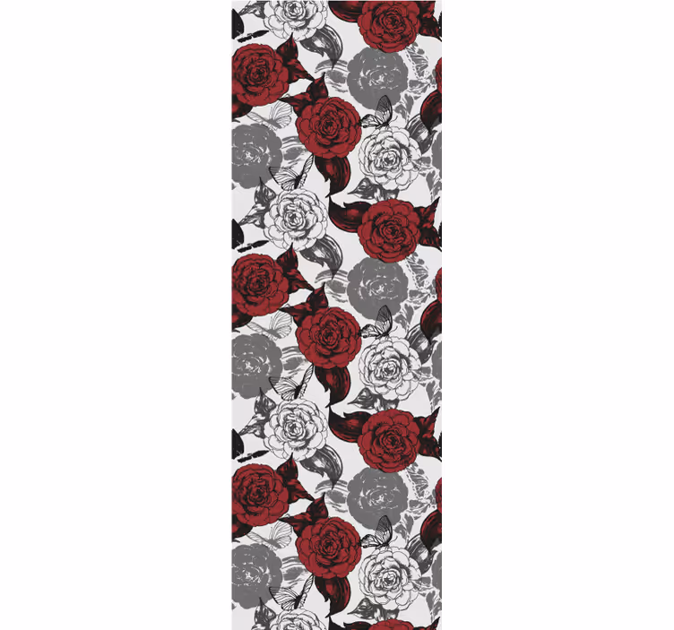 tapety na stenu kvety červený kvetinový aranžmán - Tenstickers