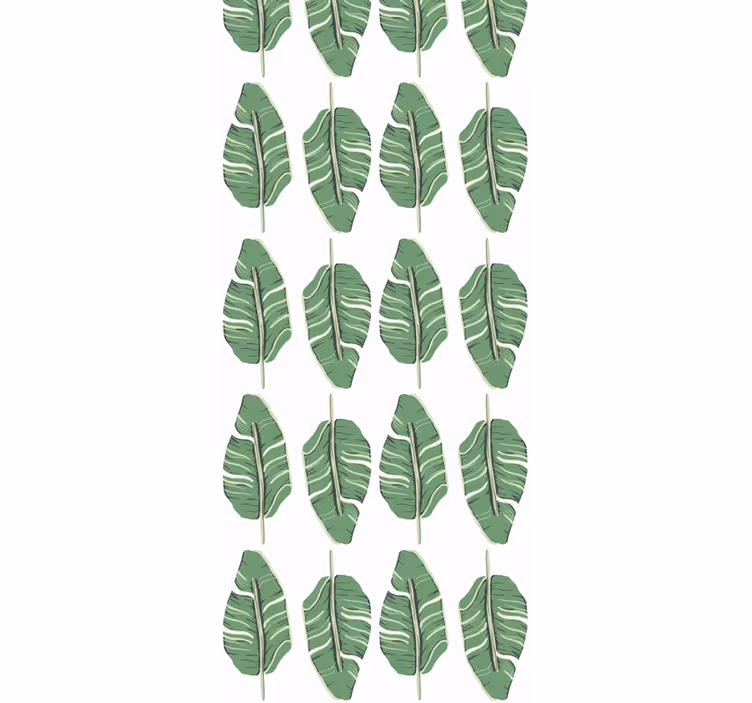 tapeta listy listová zelená elegancia - Tenstickers