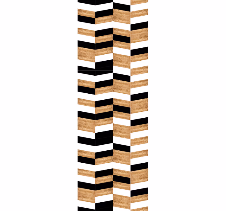 Tapety s horizontálnymi pruhmi dizajn dreva chevron - Tenstickers