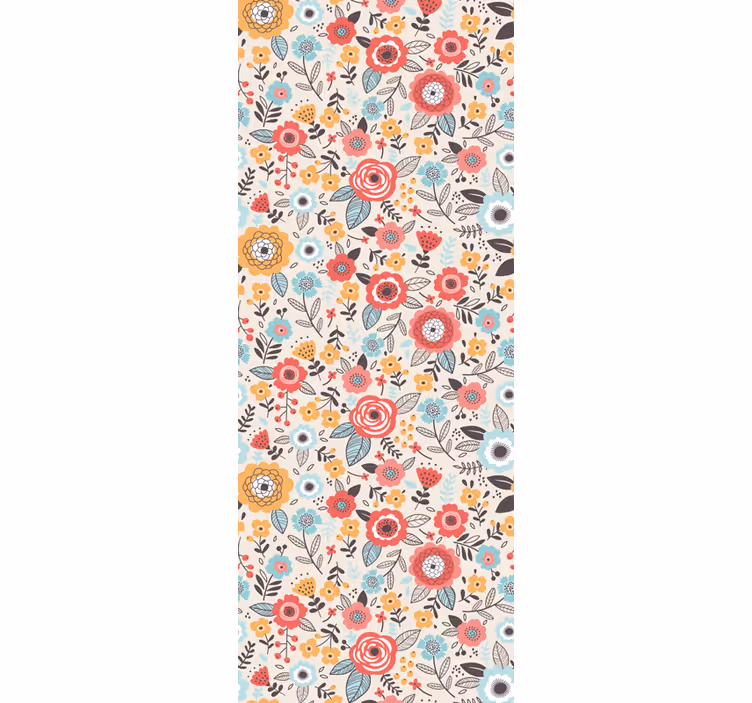 tapety na stenu kvety farebný kvetinový dizajn - Tenstickers