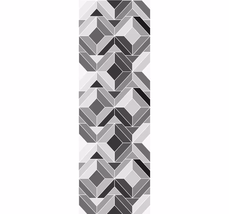 Geometrické tapety kubické sivé tvary - Tenstickers