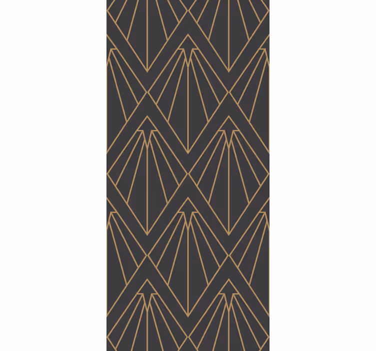 tapety geometrické vzory déco zlatý ventilátor - Tenstickers