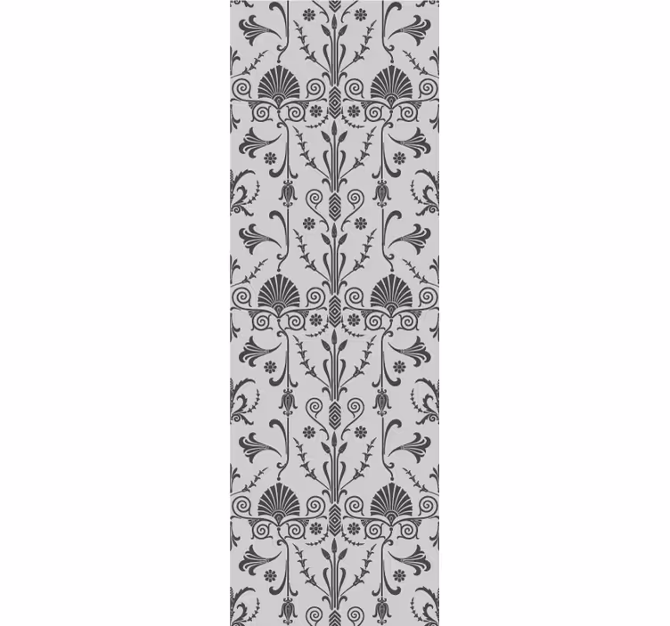 kvetinová tapeta elegantné šedé detaily - Tenstickers