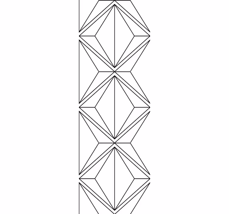 tapety geometrické vzory štylizované diamantové tvary - Tenstickers