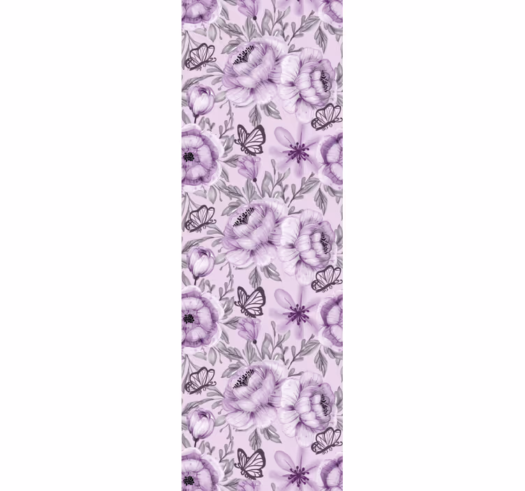 tapety na stenu kvety aranžmán s kvetinovými motýľmi - Tenstickers