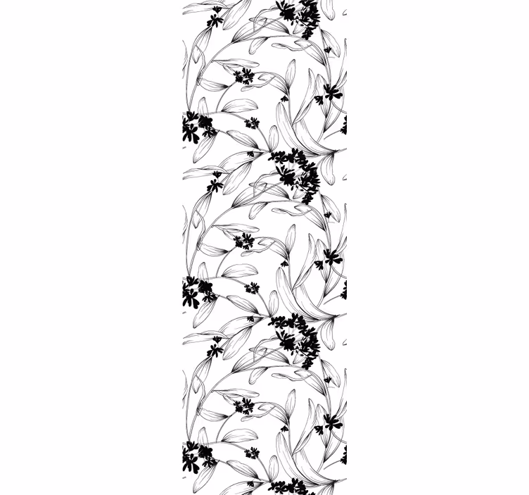 tapety na stenu kvety elegantná kvetinová silueta - Tenstickers