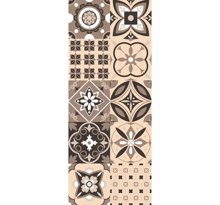 tapeta obkladačky geometrické kvetinové dlaždice - Tenstickers