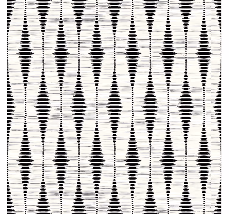 Geometrické tapety Čierny rabaul ikat - Tenstickers