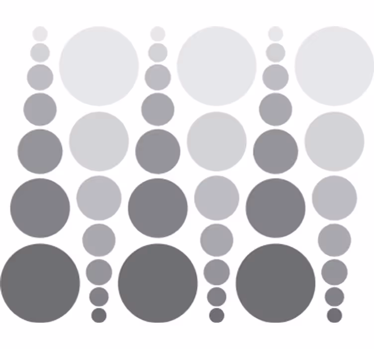 Tapety geometrické vzory farebné kruhy v odtieňoch šedej - Tenstickers