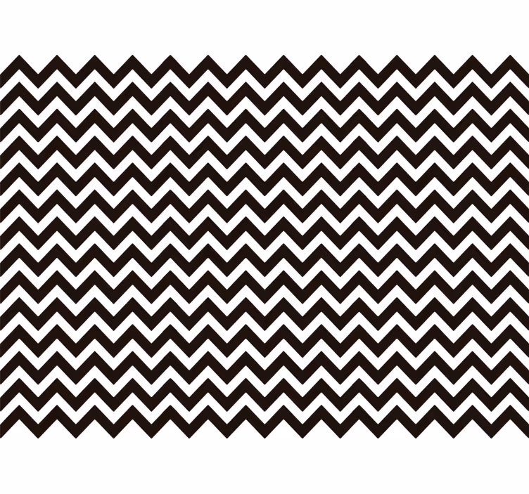Vertikálne pruhované tapety čierno-biele zigzag - Tenstickers