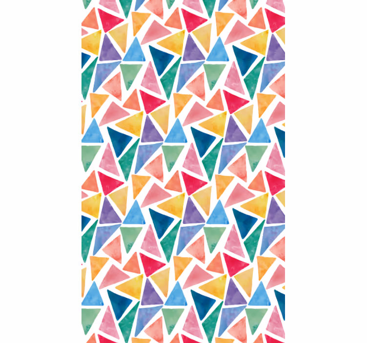 Tapety geometrické vzory veselé farebné trojuholníky - Tenstickers