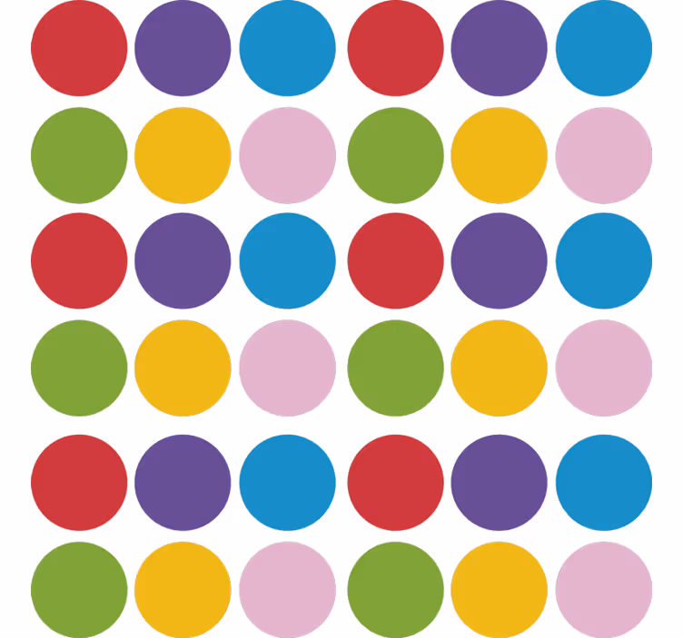 Tapety geometrické vzory jednoduché farebné kruhy - Tenstickers