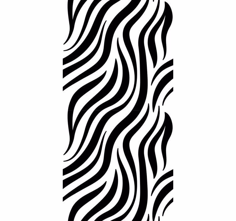Tapety geometrické vzory čierno-biele zebrové pruhy - Tenstickers