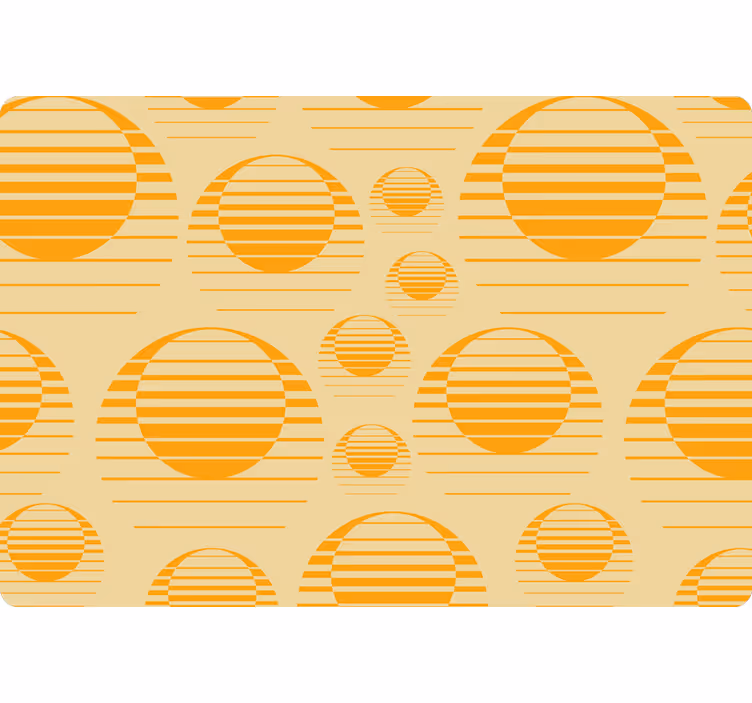 Tapety geometrické vzory retro oranžové slnka - Tenstickers