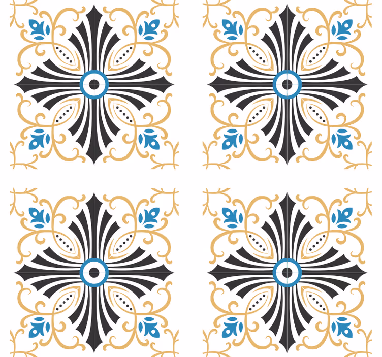 Tapety s ornamentami v retro krížovom špirálovom dizajne - Tenstickers
