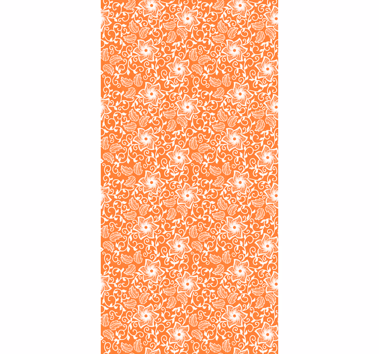 Tapety na stenu kvety v oranžovom paisley vzore - Tenstickers