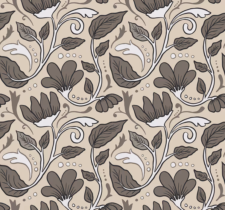 Tapeta do izby s vintage kvetinovým motívom - Tenstickers