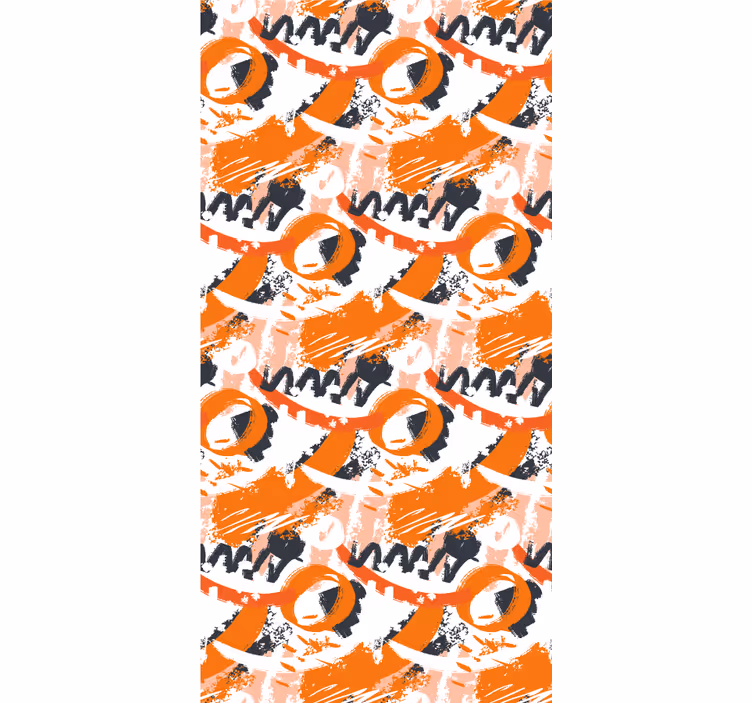 Tapety s ornamentami abstraktné oranžové akvarelové ťahy - Tenstickers