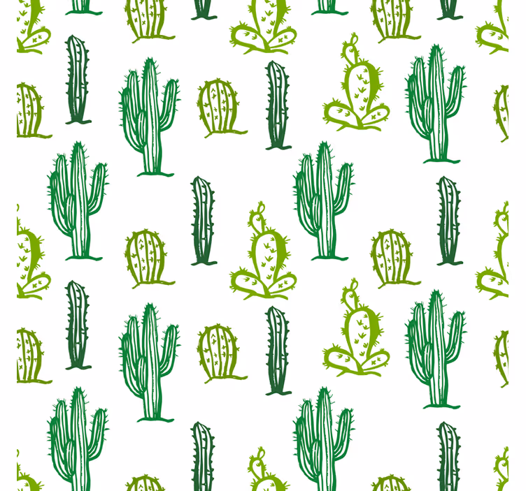 Tapety do obývačky s motívom zeleného kaktusu - Tenstickers