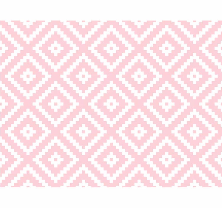 Vzorované tapety ružové štvorce geometrický vzor - Tenstickers