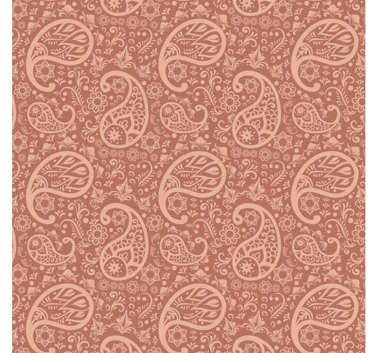 Kvetinová tapeta s teplým paisley vzorom - Tenstickers
