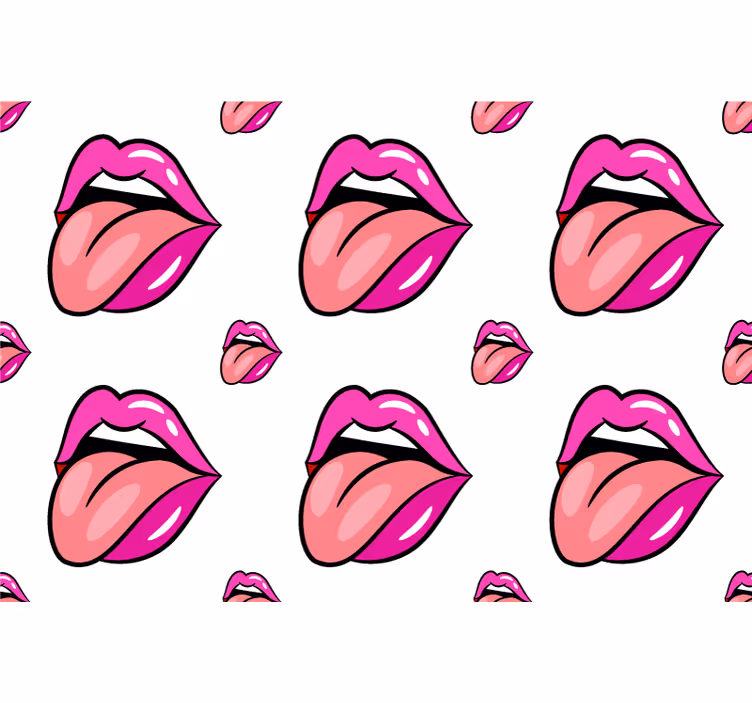 Tapeta do izby s hravým motívom pier - Tenstickers
