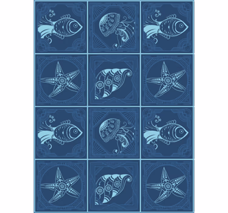 Tapeta na stenu zvierata ozdobný morský život - Tenstickers