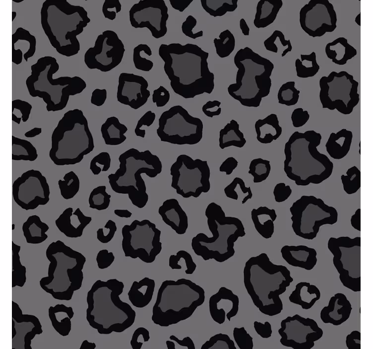 Tapeta na stenu zvierata tmavosivý a čierny leopardí vzor - Tenstickers