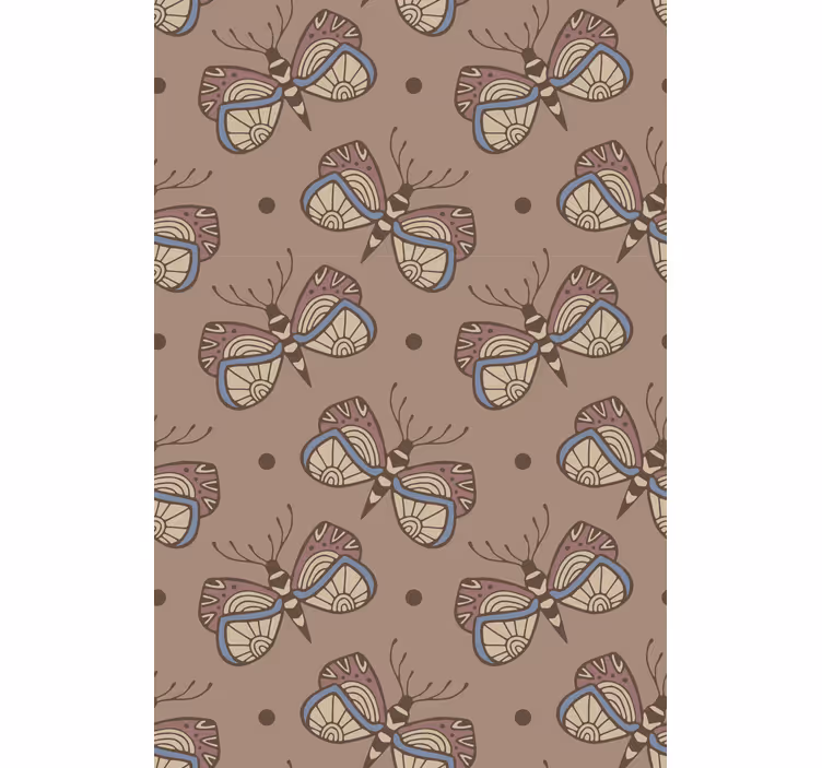 Tapeta do izby inšpiratívny vintage motýľ - Tenstickers