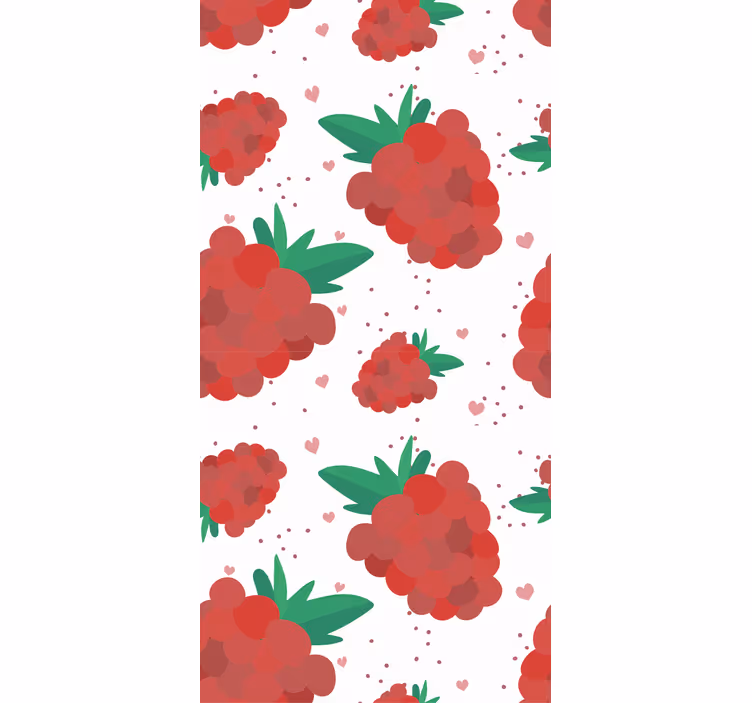 Tapeta do izby s akvarelovými bobuľami a škvrnami - Tenstickers