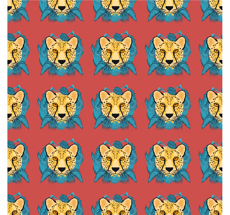 Vzorované tapety v orientálnom štýle s leopardím vzorom - Tenstickers
