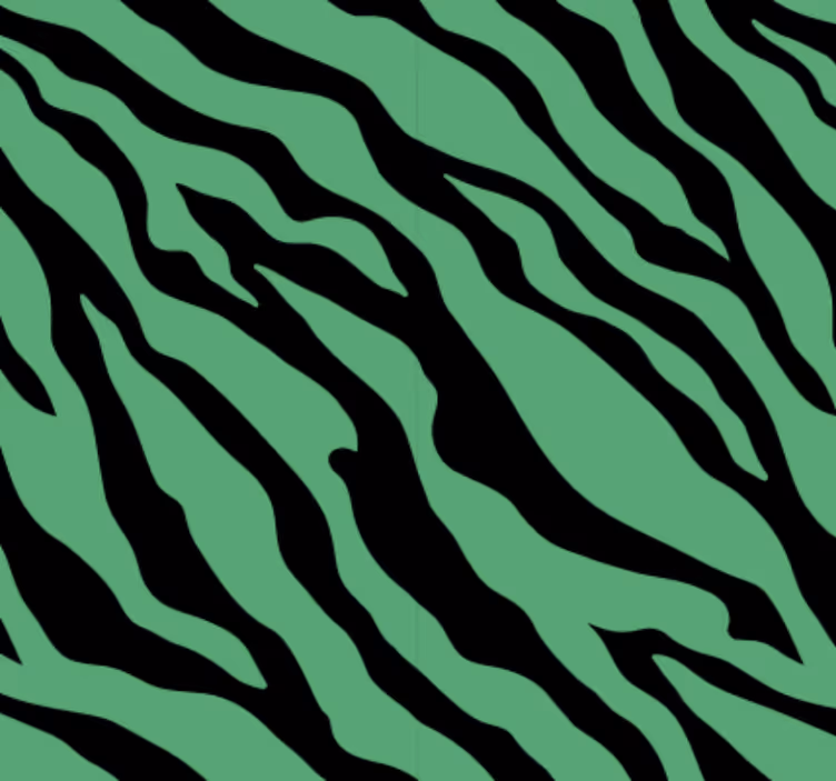 Tapeta na stenu zvierata dizajn zelená zebra - Tenstickers