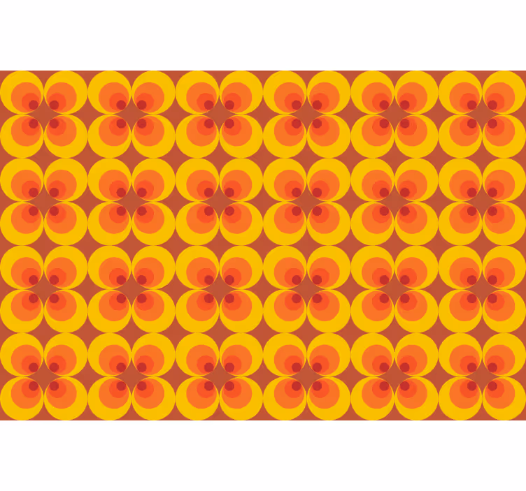 Tapety do kancelárie s retro kruhmi zo 70. rokov - Tenstickers