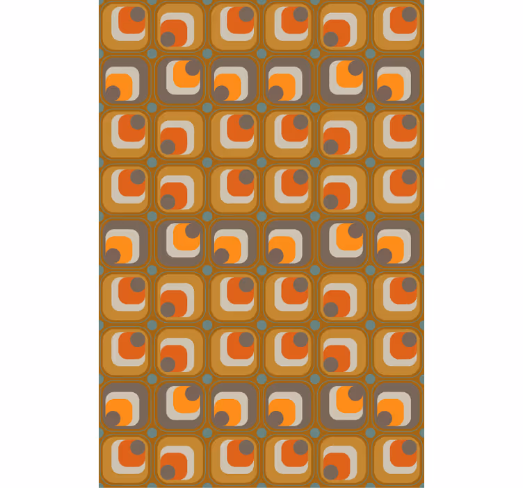 Tapety do kancelárie s retro štvorcami zo 70. rokov - Tenstickers
