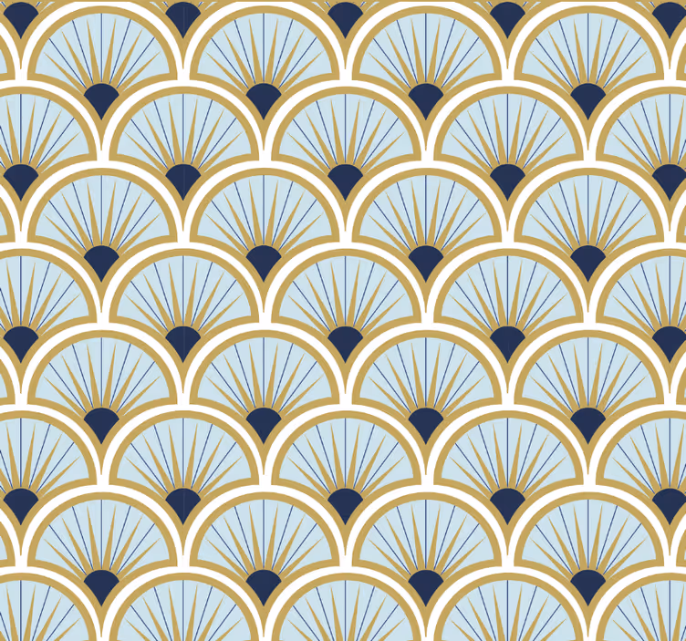 Tapety do kancelárie geometrický ventilátorový vzor - Tenstickers