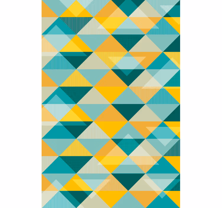 Tapeta do chodby geometrická trojuholníková mriežka - Tenstickers