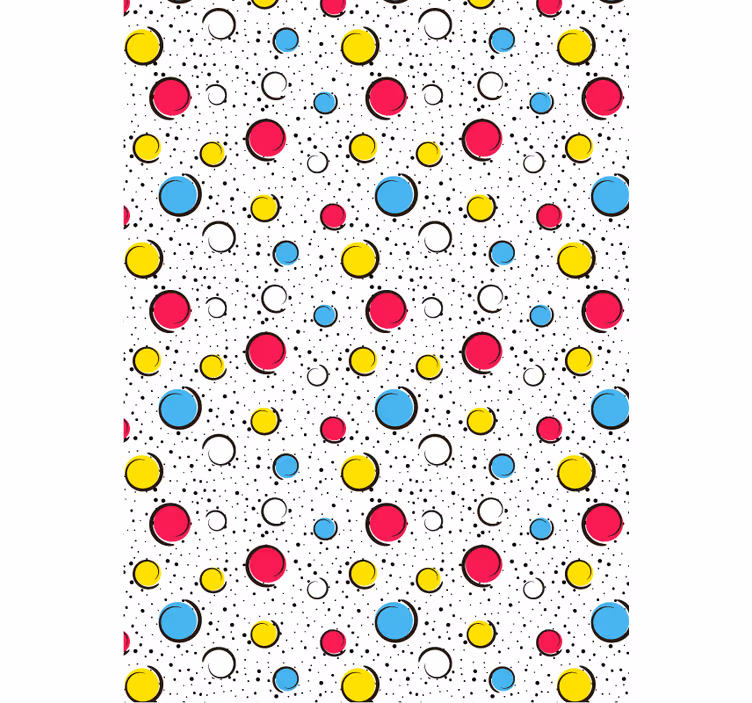 Tapeta do chodby viacfarebné bodky - Tenstickers