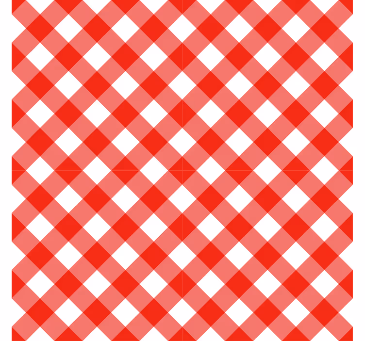Tapeta do chodby s červenobielymi vzorovanými štvormi - Tenstickers
