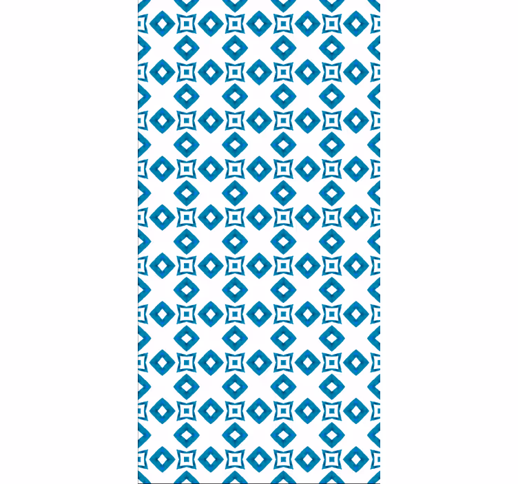 Tapeta do chodby geometrický modrý diamantový dizajn - Tenstickers
