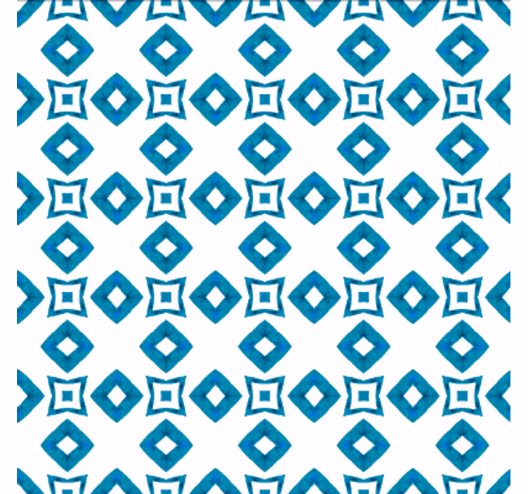 Tapety do jedálne geometrický modrý diamantový dizajn - Tenstickers
