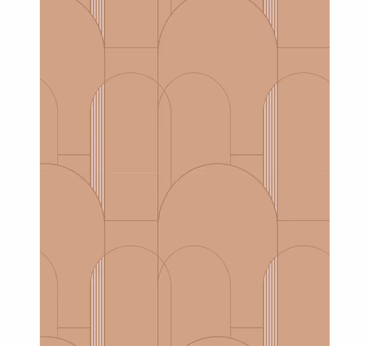 Tapety do jedálne terakotový geometrický kruhový vzor - Tenstickers