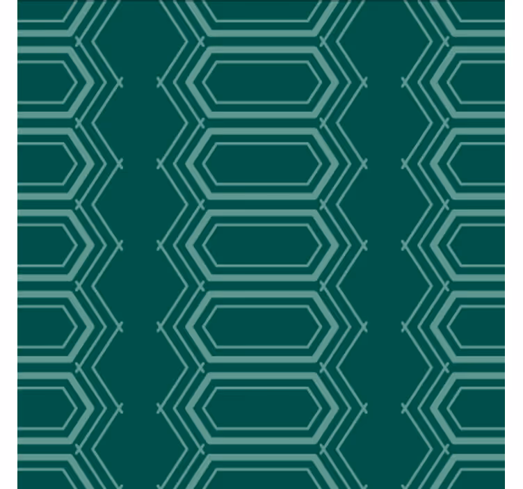 Tapety do jedálne s geometrickým zeleným kruhom - Tenstickers