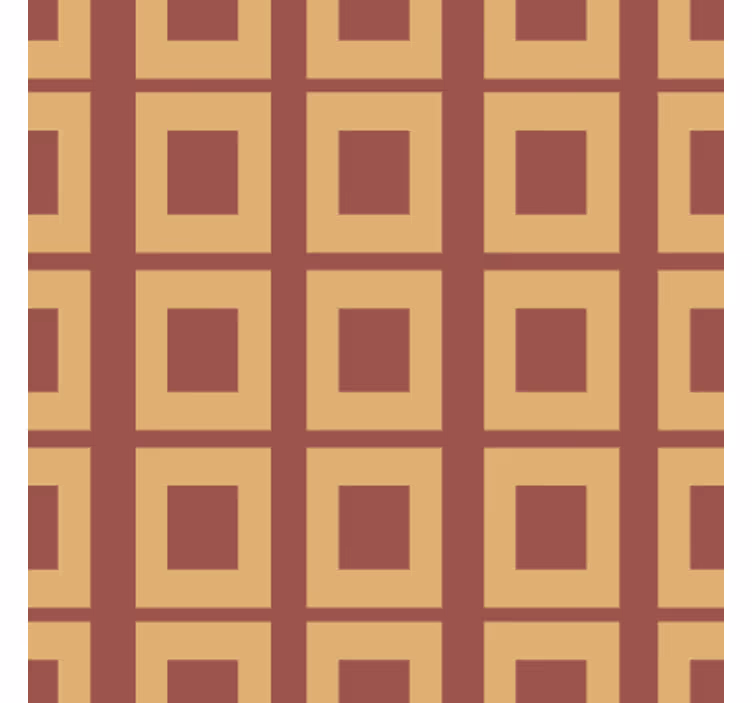 Tapety do jedálne geometrický vzor oranžových štvorcov - Tenstickers
