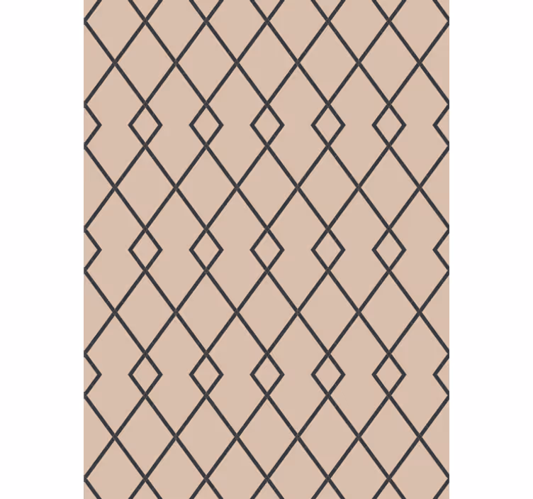 Tapety do jedálne geometrický béžový diamantový vzor - Tenstickers