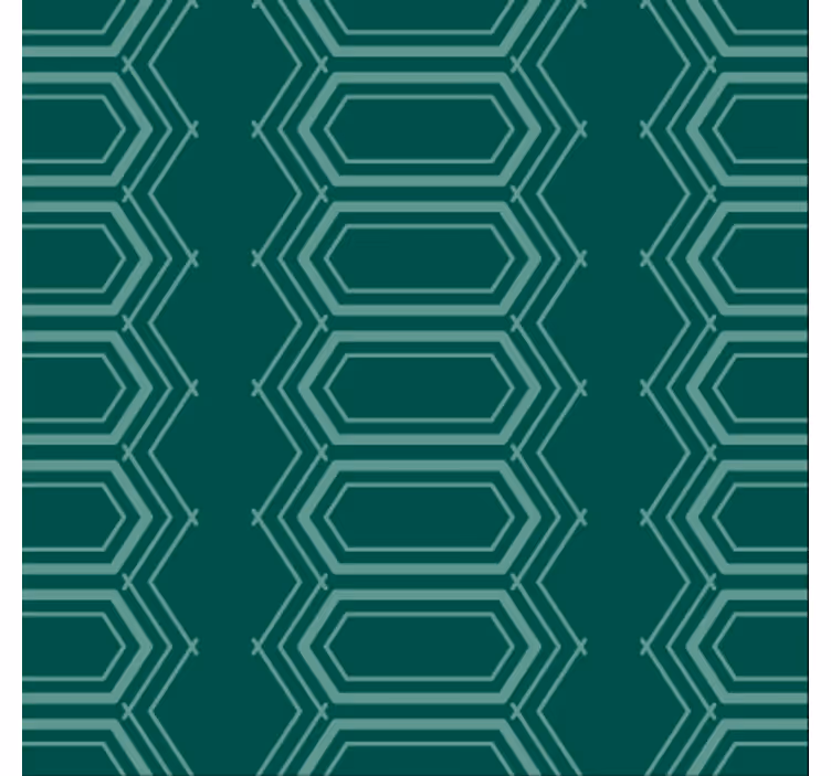 Tapety do jedálne smaragdový geometrický vzor - Tenstickers