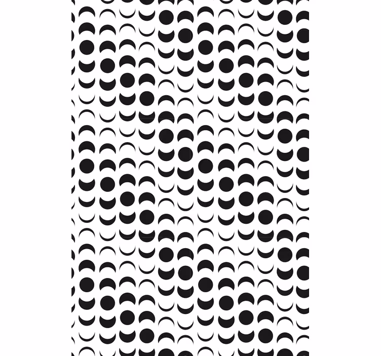 Tapety do jedálne monochromatické polkruhy - Tenstickers
