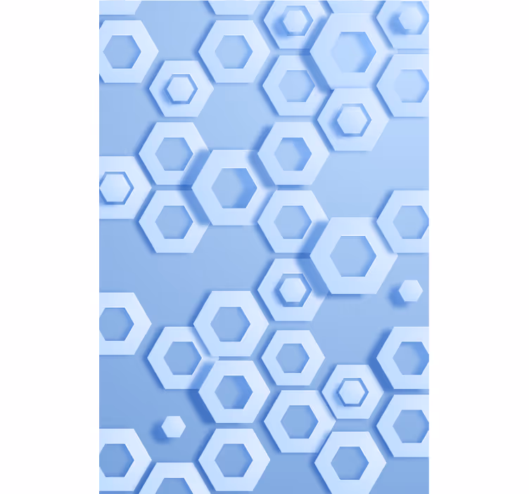 Tapety geometrické vzory hexagonálny modrý vzor - Tenstickers
