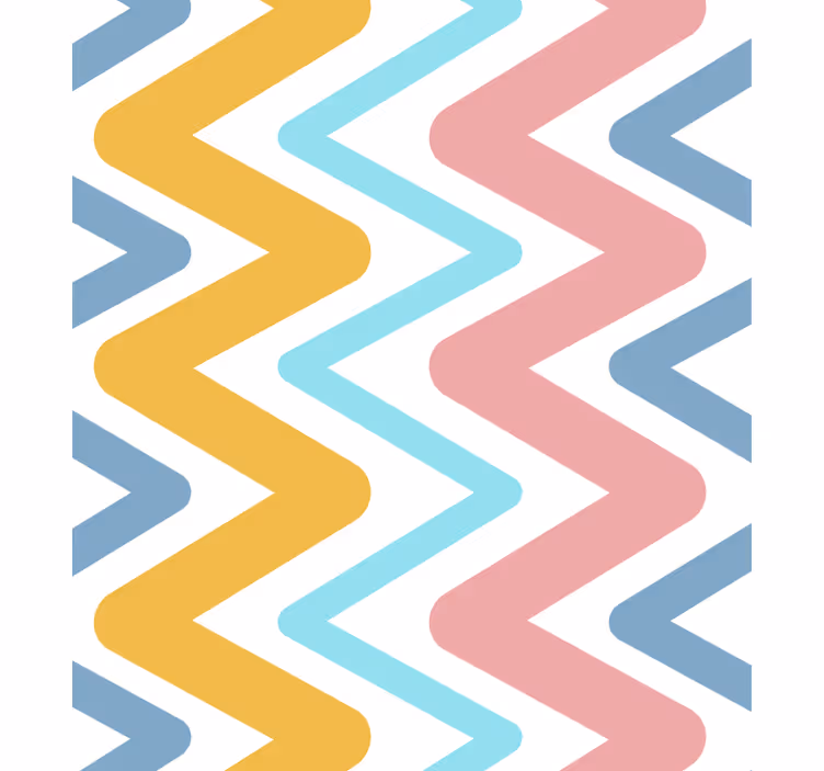Tapety geometrické vzory Živý cikcak koncept - Tenstickers