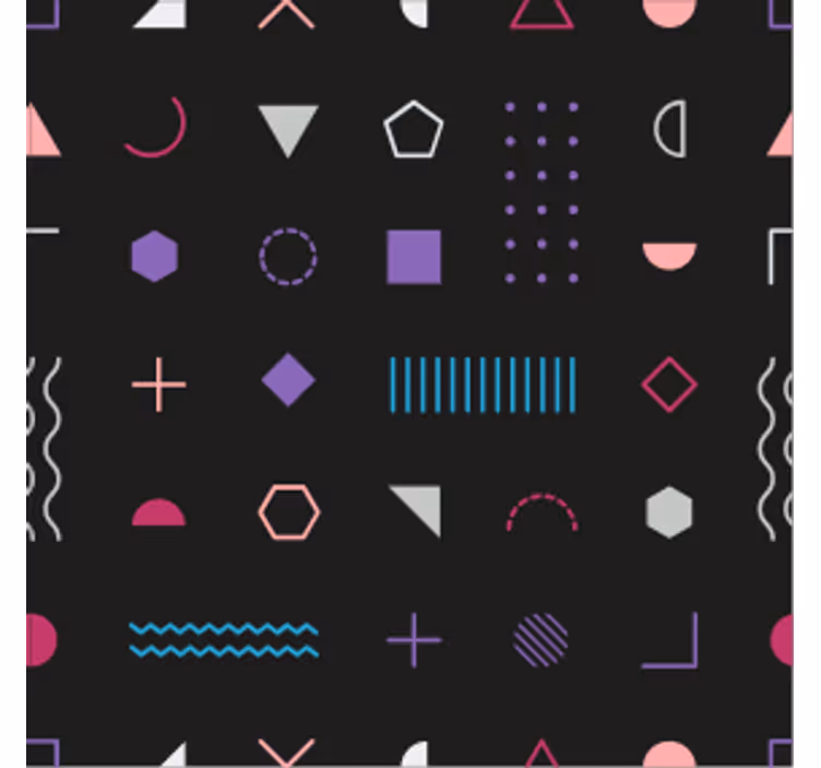 Tapety geometrické vzory hravé tvarové zobrazenie - Tenstickers